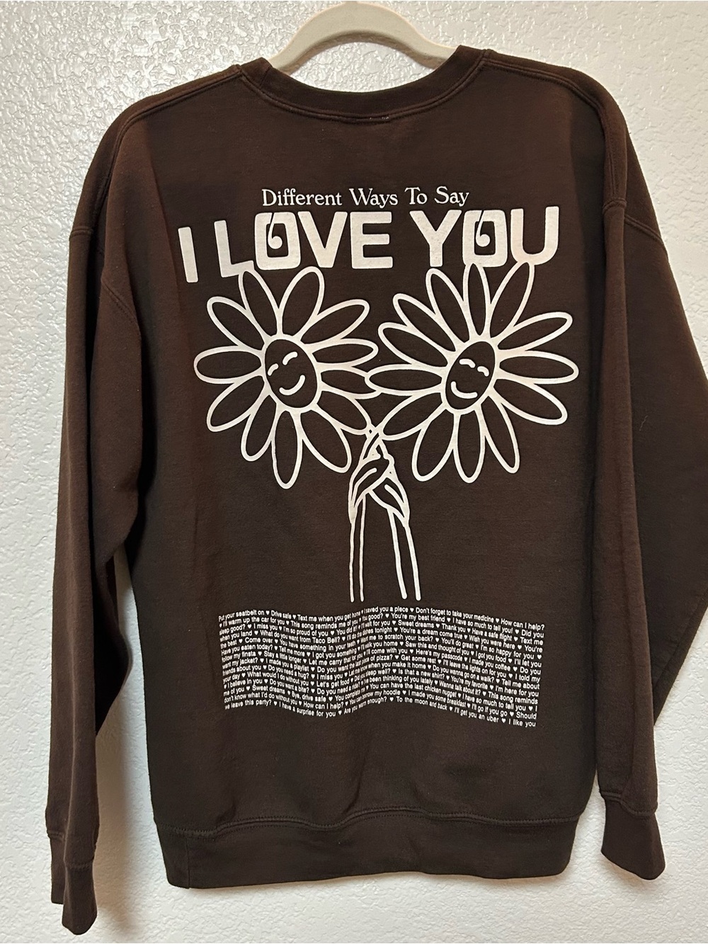 Lonely Ghost This Song Reminds Me Of You Brown Sweatshirt Sweater Large